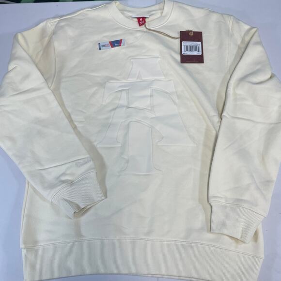 North Carolina A&T Mitchell & Ness White Monochrome Crewneck Sweatshirt Men's S - Picture 1 of 2